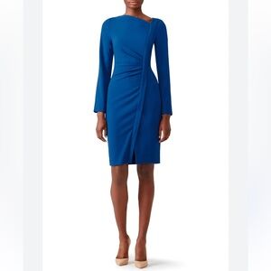 L.K. Bennett Cobalt Angela Long Sleeve Dress